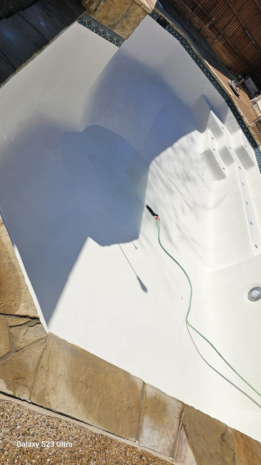 Classic white plaster pool finish sample