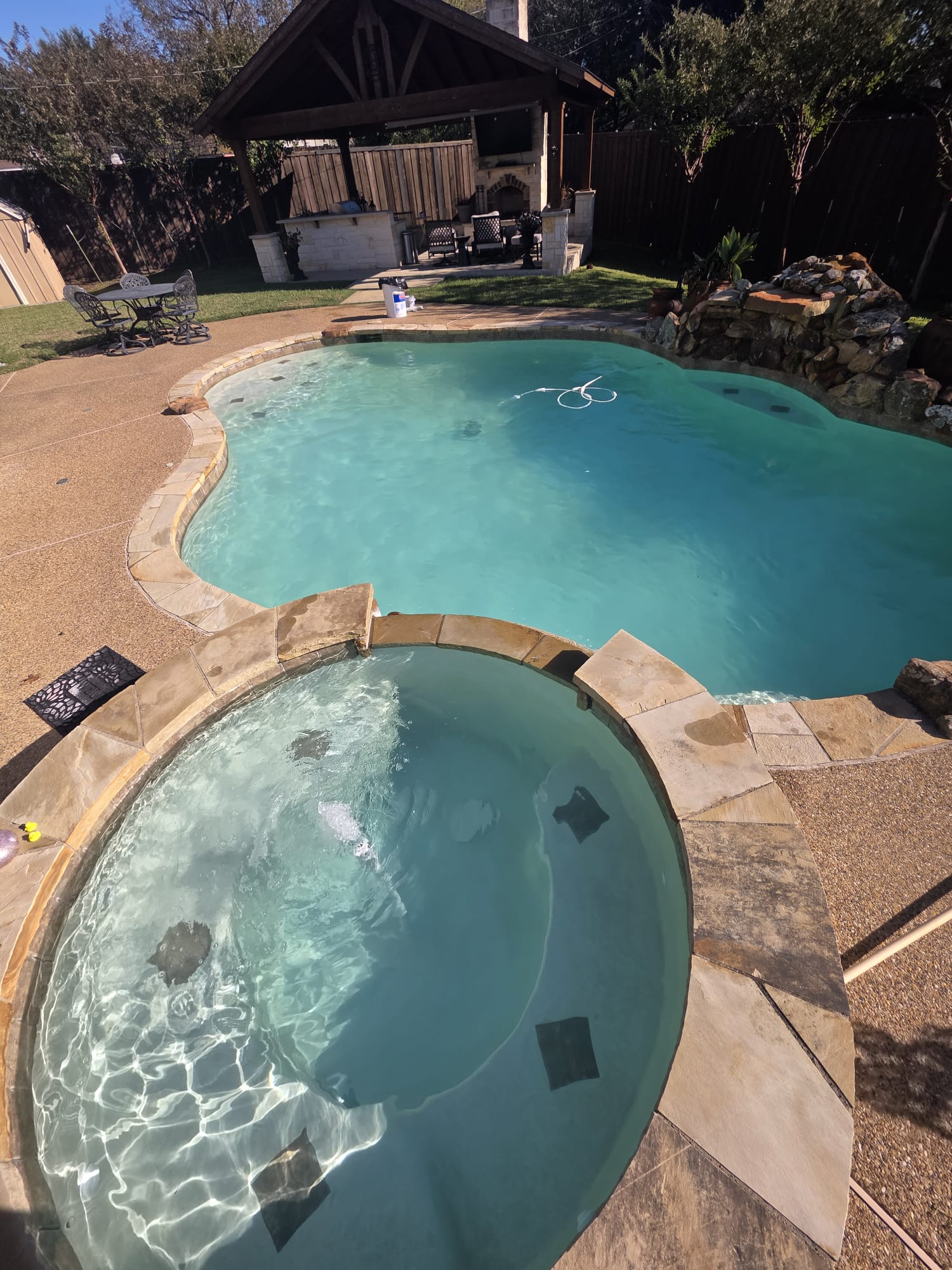 Clear residential pool water after Aqua Clean service
