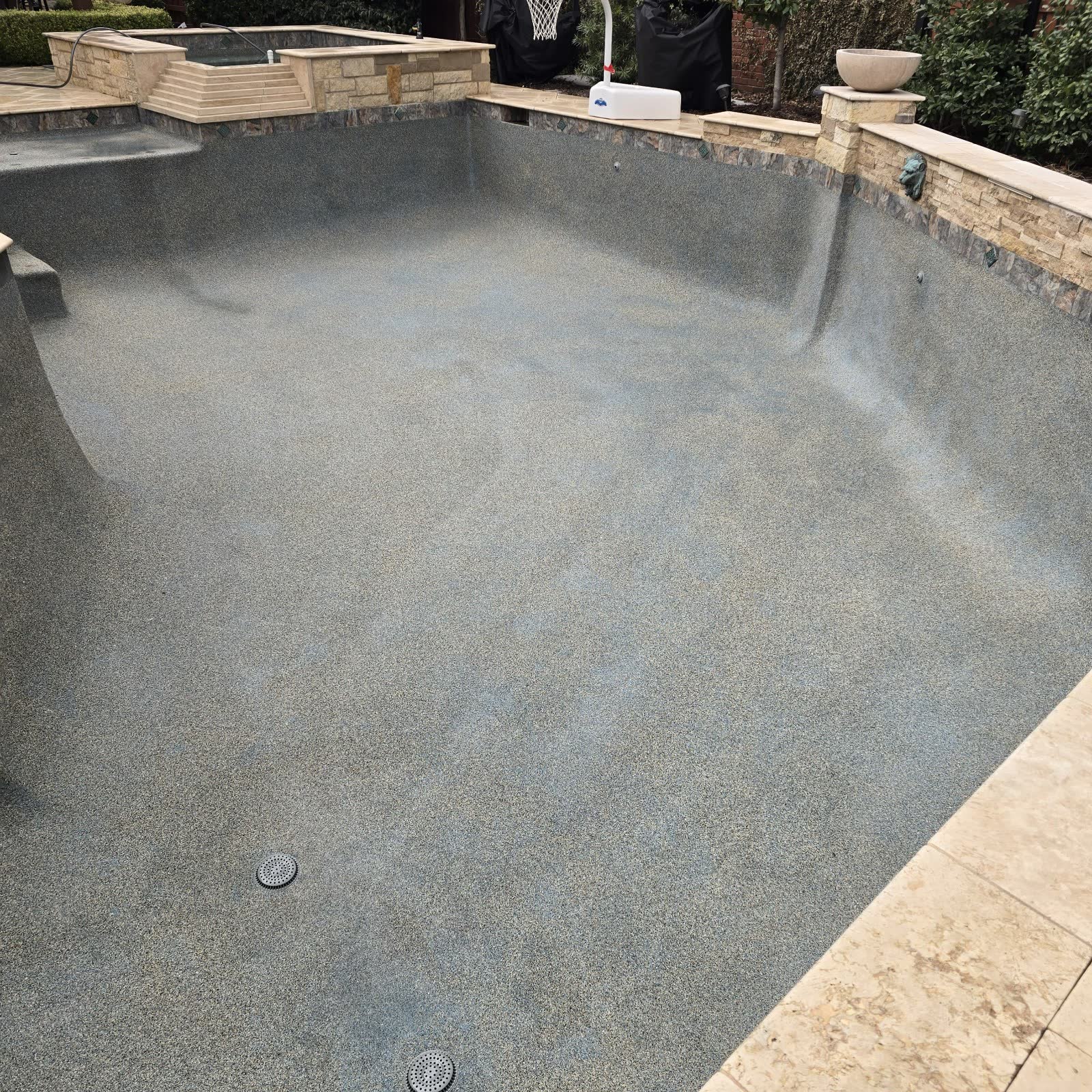 Luxury pebble pool finish sample